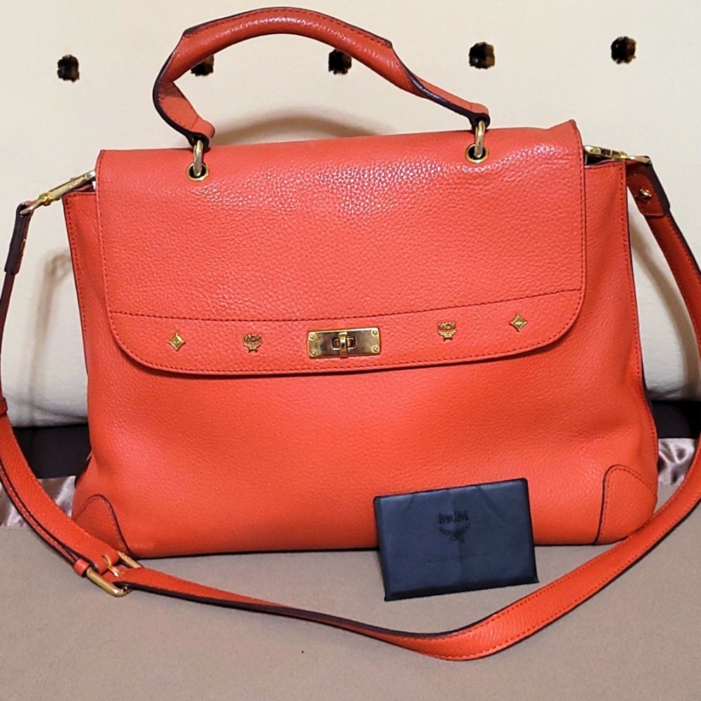 MCM hand held and crossbody leather bag
